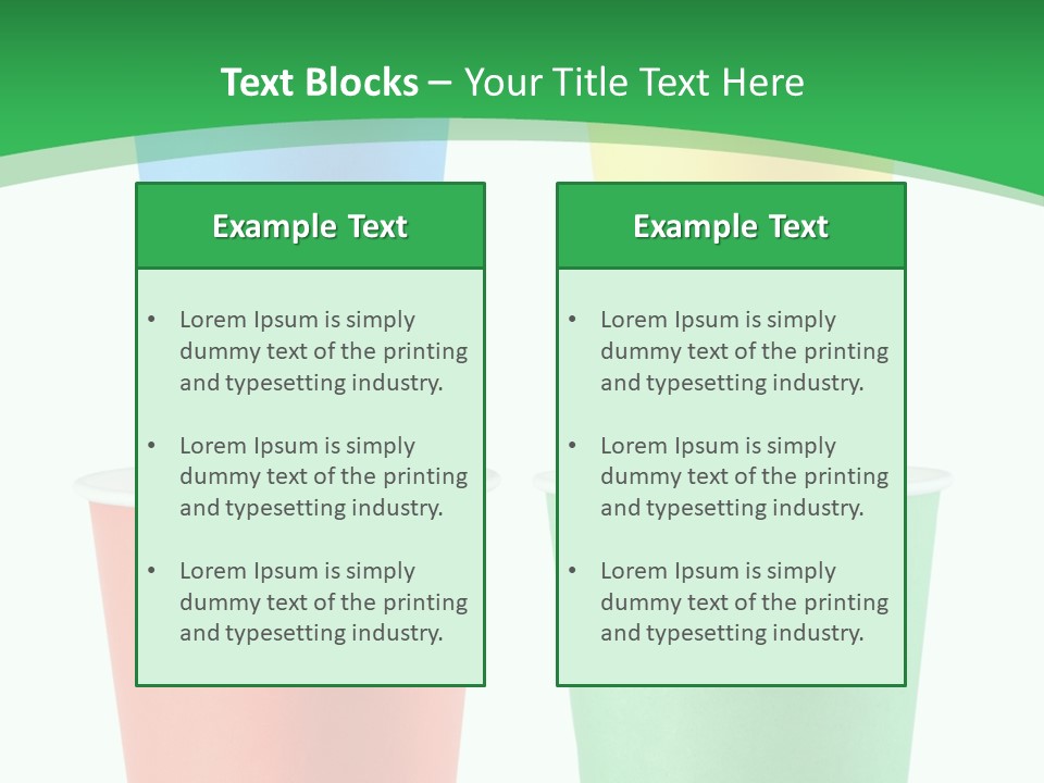 Yellow Disposable Mug PowerPoint Template
