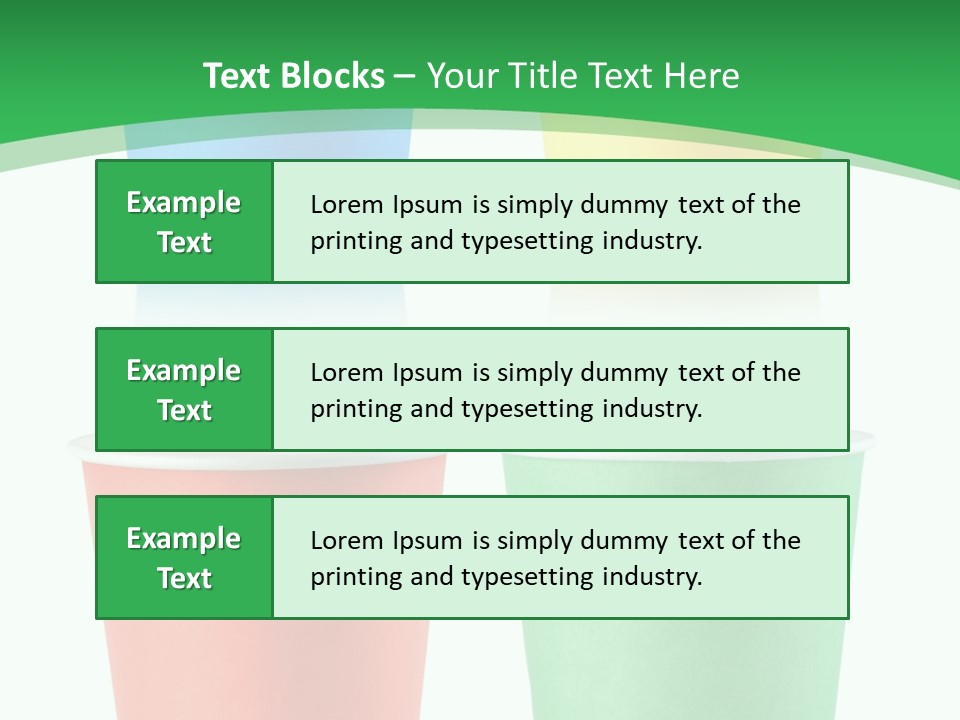 Yellow Disposable Mug PowerPoint Template