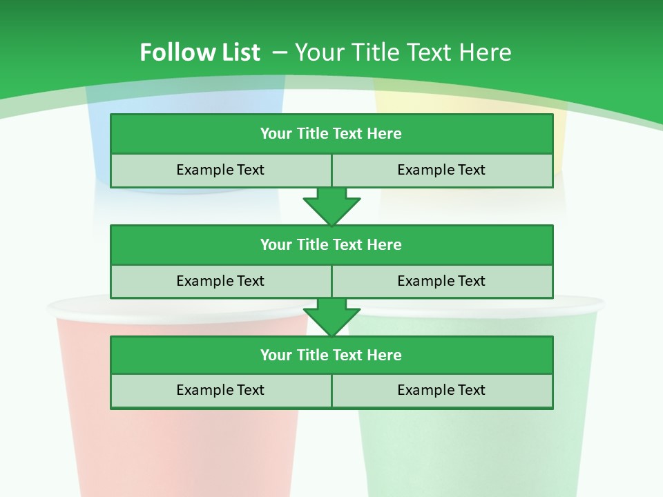 Yellow Disposable Mug PowerPoint Template