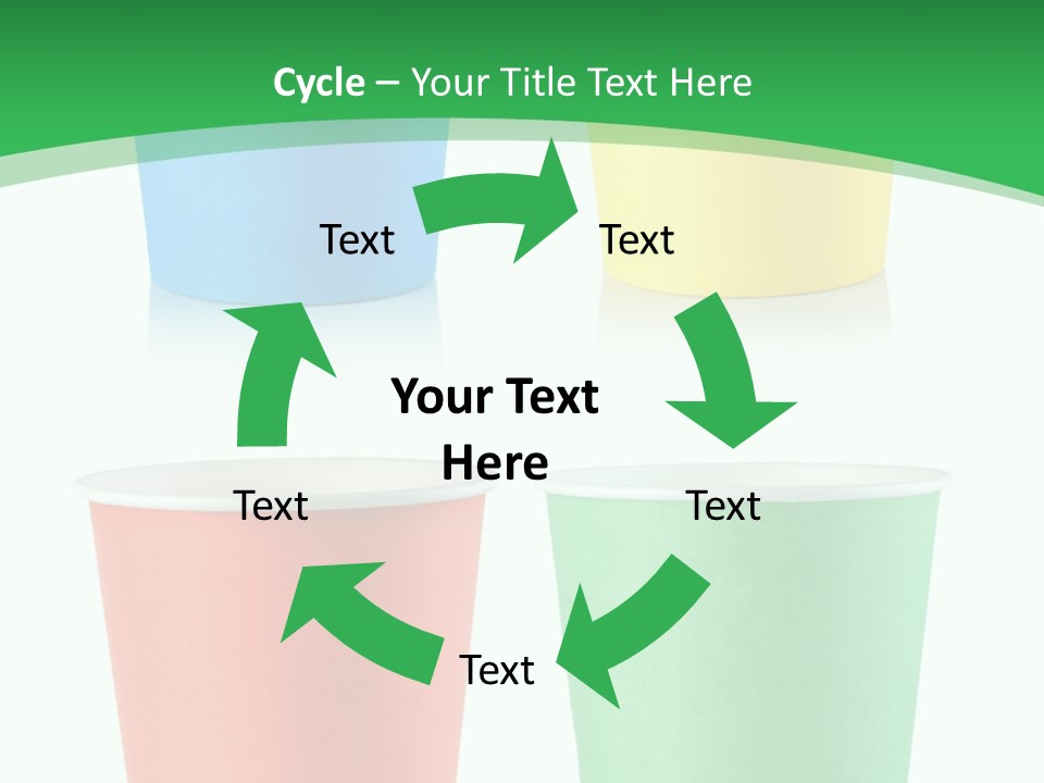 Yellow Disposable Mug PowerPoint Template