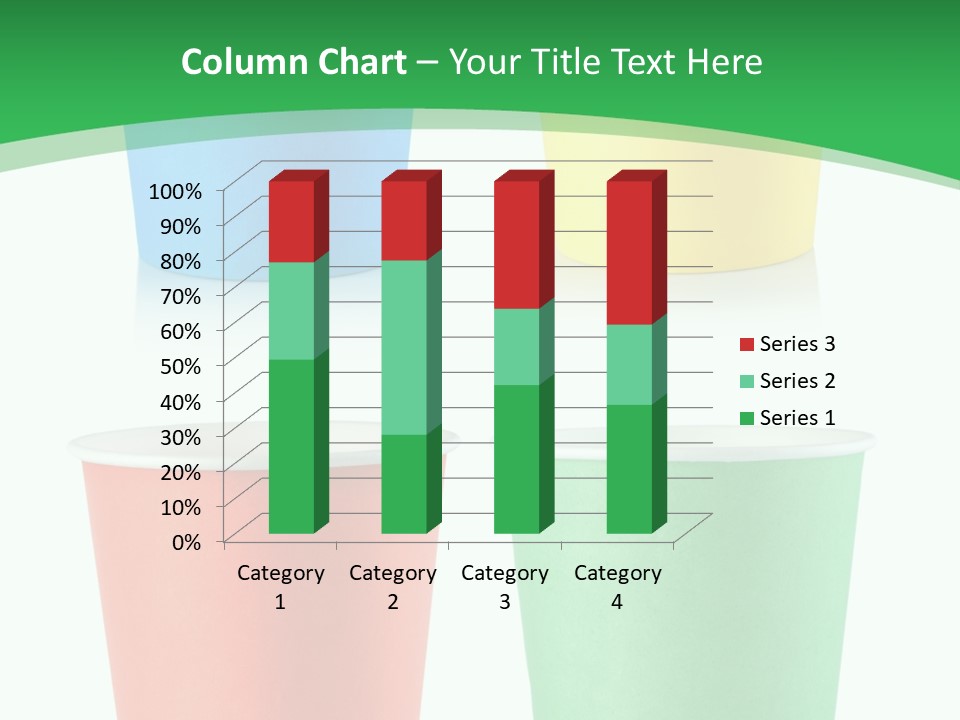 Yellow Disposable Mug PowerPoint Template