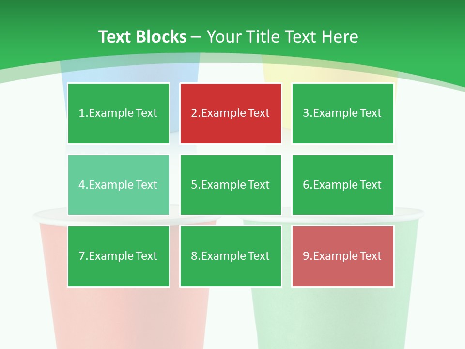 Yellow Disposable Mug PowerPoint Template