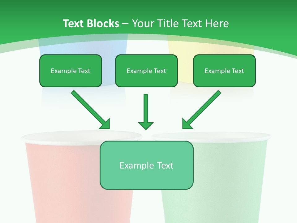 Yellow Disposable Mug PowerPoint Template
