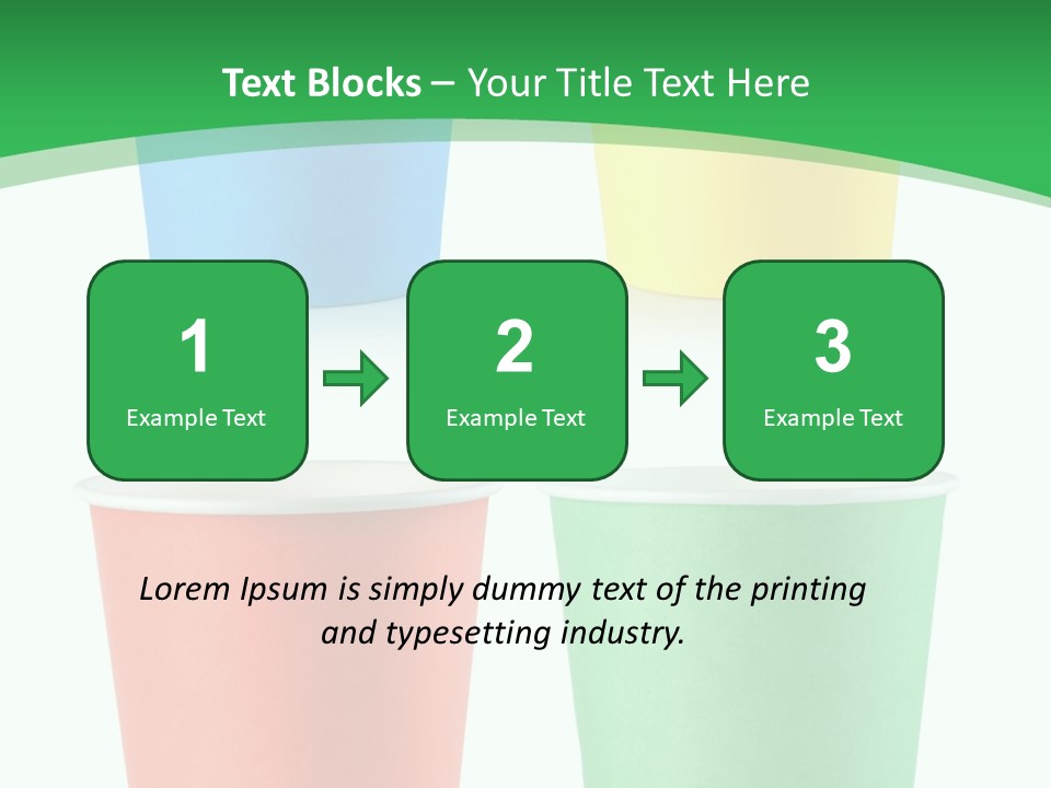 Yellow Disposable Mug PowerPoint Template