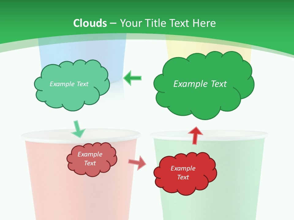 Yellow Disposable Mug PowerPoint Template