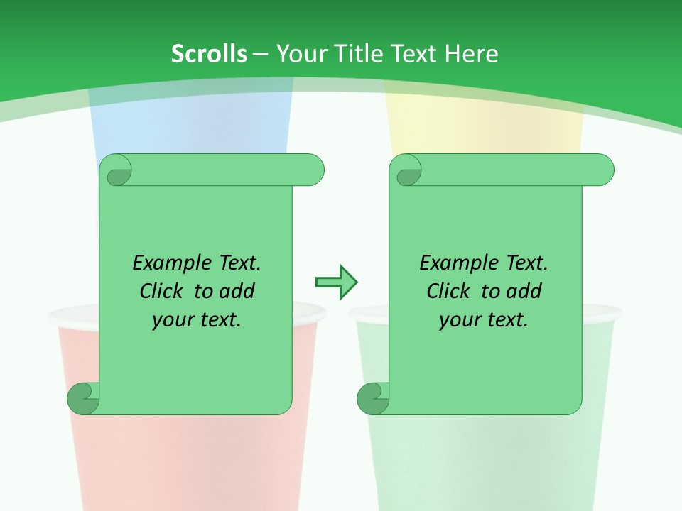 Yellow Disposable Mug PowerPoint Template
