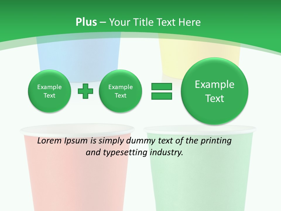 Yellow Disposable Mug PowerPoint Template