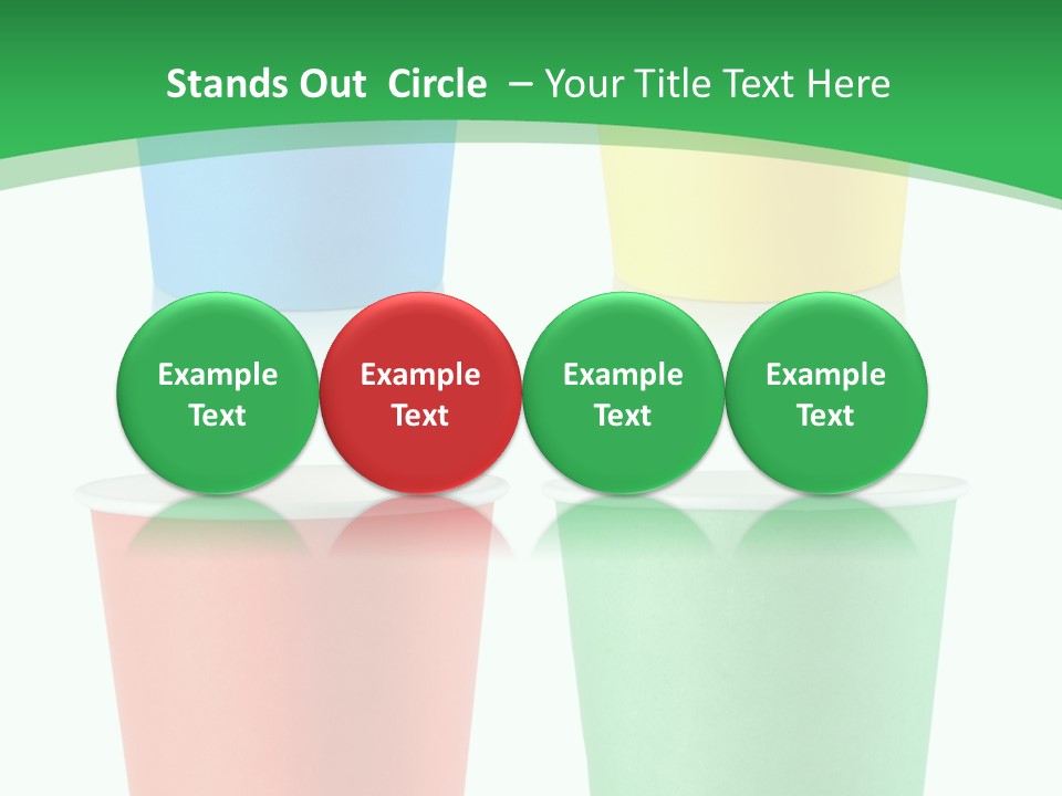 Yellow Disposable Mug PowerPoint Template