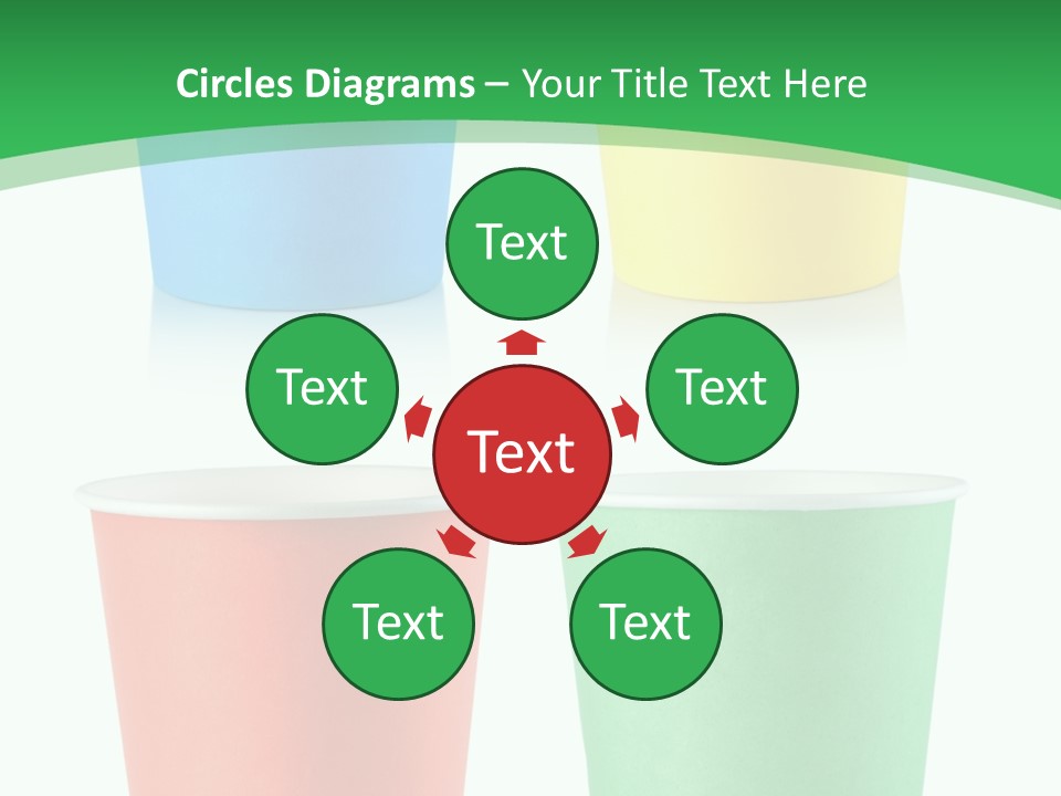 Yellow Disposable Mug PowerPoint Template