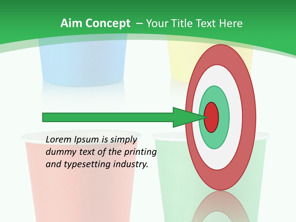 Yellow Disposable Mug PowerPoint Template