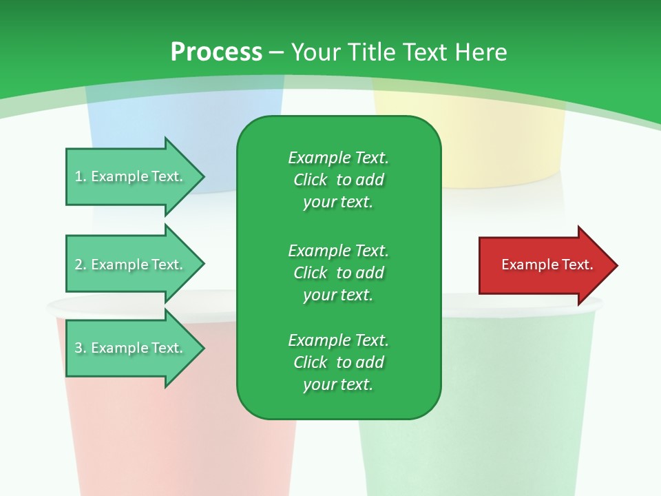 Yellow Disposable Mug PowerPoint Template