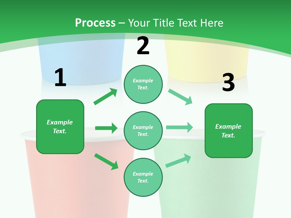 Yellow Disposable Mug PowerPoint Template
