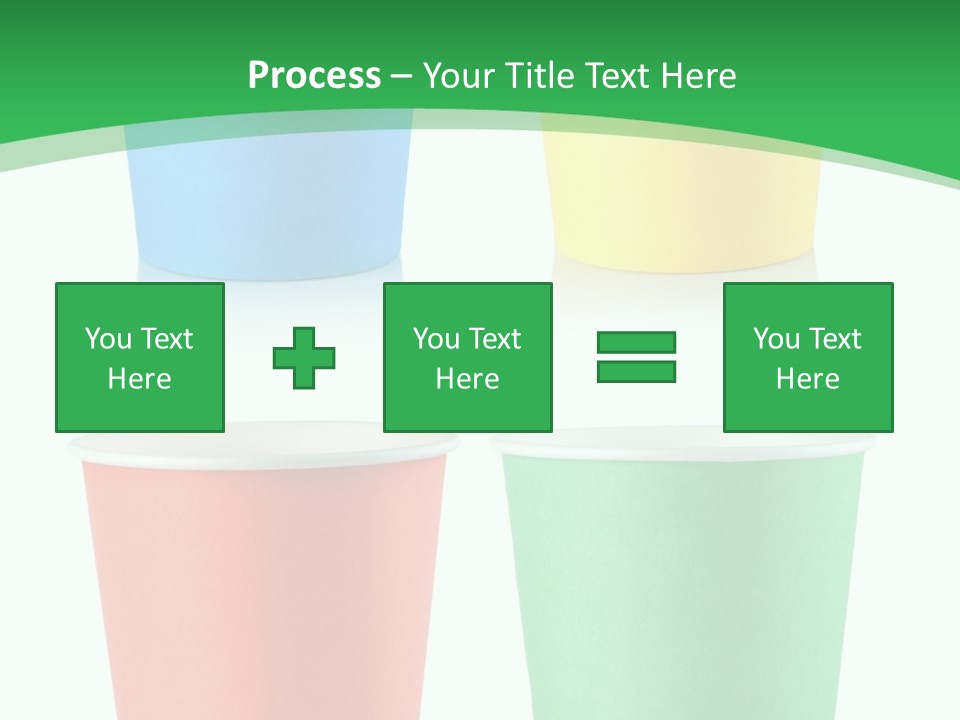 Yellow Disposable Mug PowerPoint Template