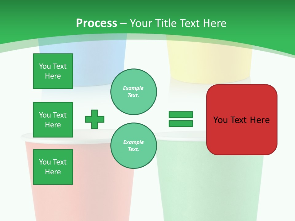 Yellow Disposable Mug PowerPoint Template