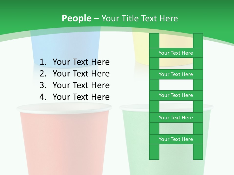 Yellow Disposable Mug PowerPoint Template