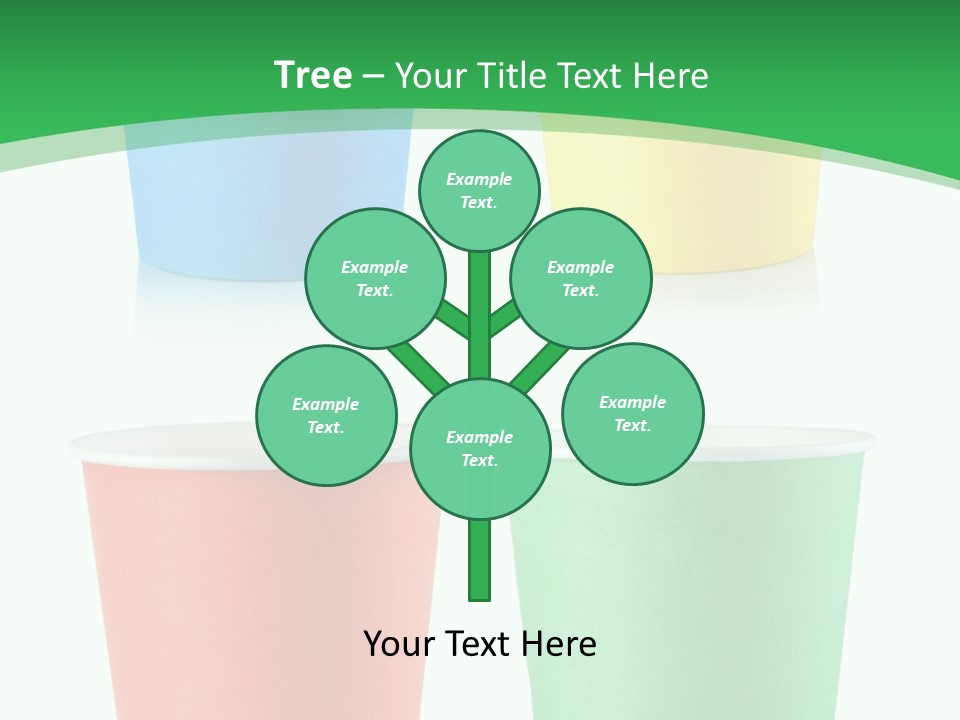 Yellow Disposable Mug PowerPoint Template