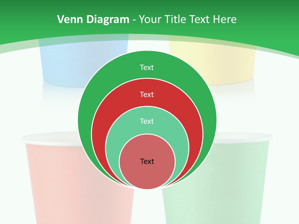 Yellow Disposable Mug PowerPoint Template