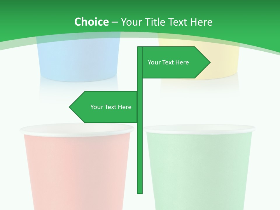 Yellow Disposable Mug PowerPoint Template