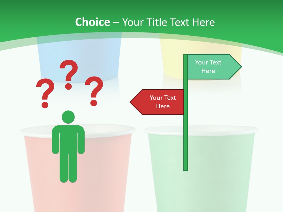 Yellow Disposable Mug PowerPoint Template