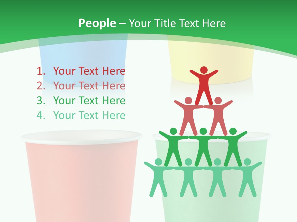 Yellow Disposable Mug PowerPoint Template