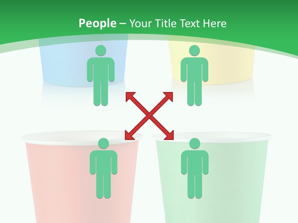 Yellow Disposable Mug PowerPoint Template