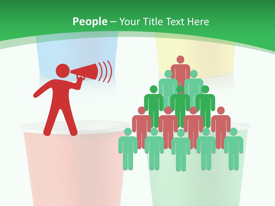 Yellow Disposable Mug PowerPoint Template