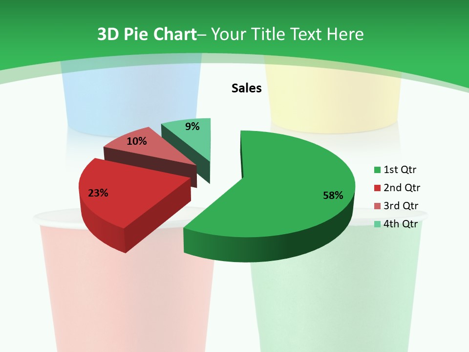 Yellow Disposable Mug PowerPoint Template