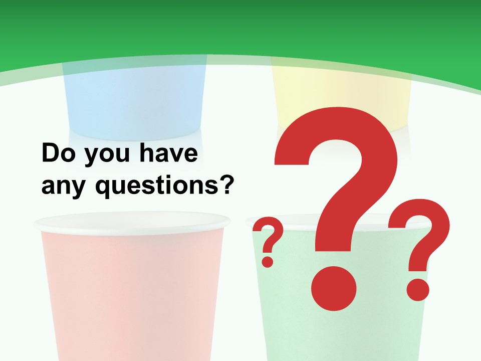 Yellow Disposable Mug PowerPoint Template