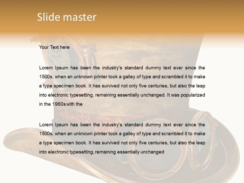 Worn Top Hat Punk PowerPoint Template