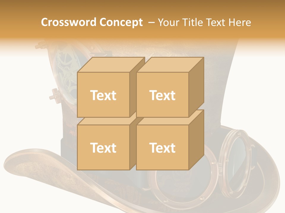 Worn Top Hat Punk PowerPoint Template