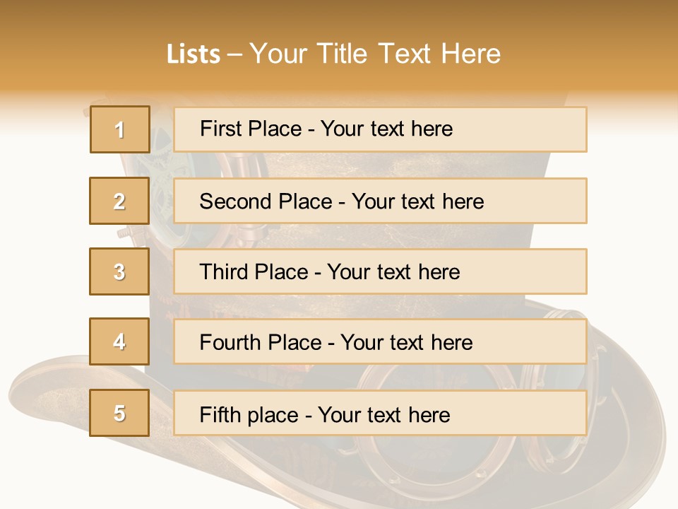 Worn Top Hat Punk PowerPoint Template