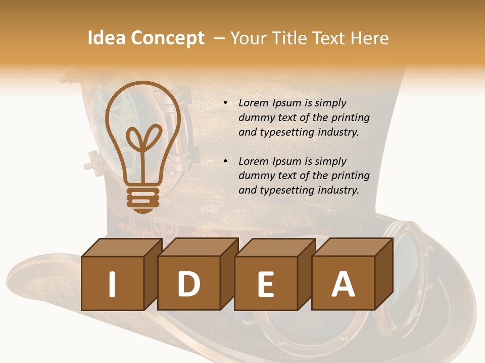 Worn Top Hat Punk PowerPoint Template