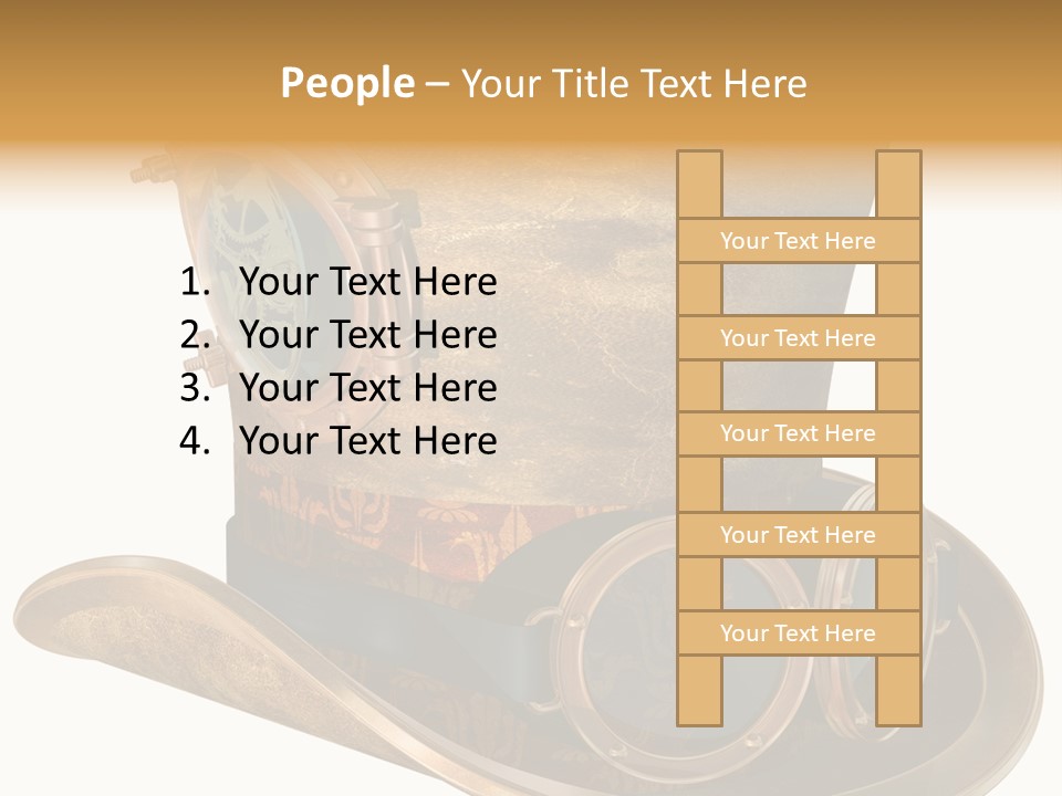 Worn Top Hat Punk PowerPoint Template