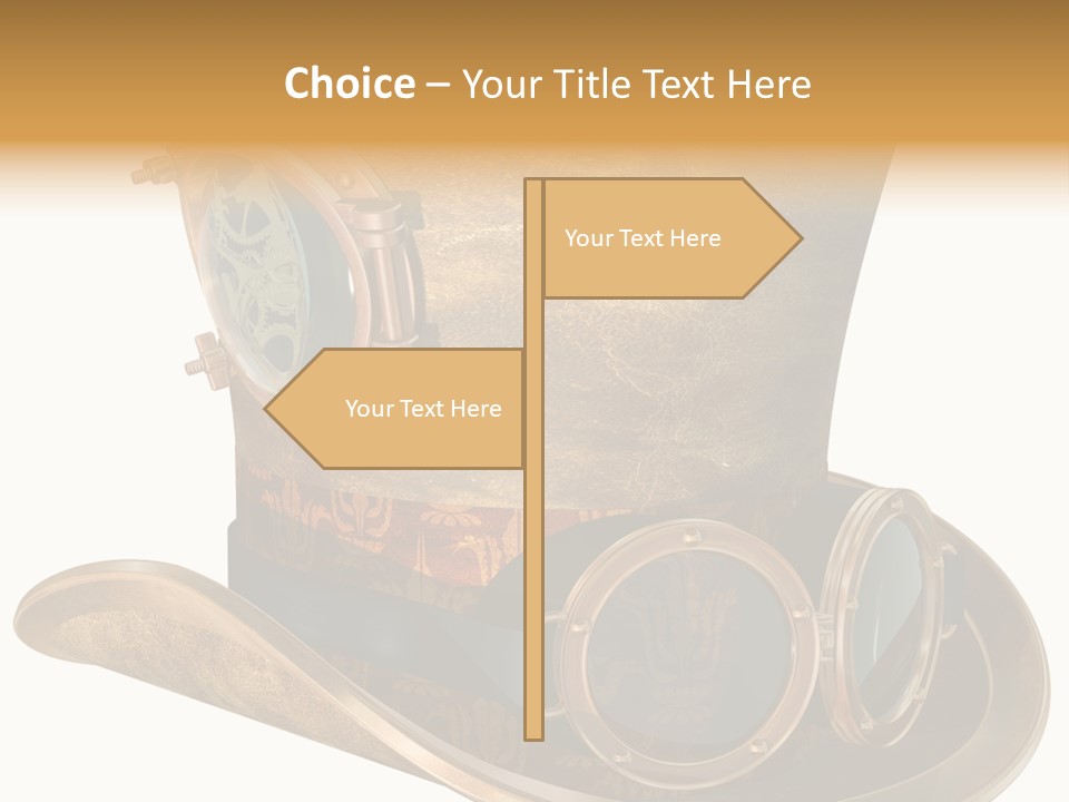 Worn Top Hat Punk PowerPoint Template