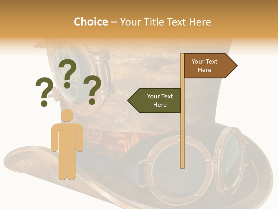 Worn Top Hat Punk PowerPoint Template