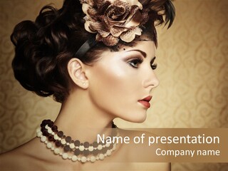 Celebrate Retro Caucasian PowerPoint Template