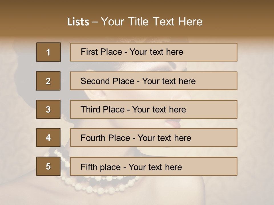 Celebrate Retro Caucasian PowerPoint Template