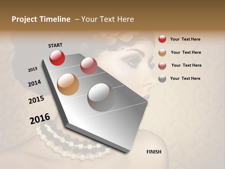 Celebrate Retro Caucasian PowerPoint Template