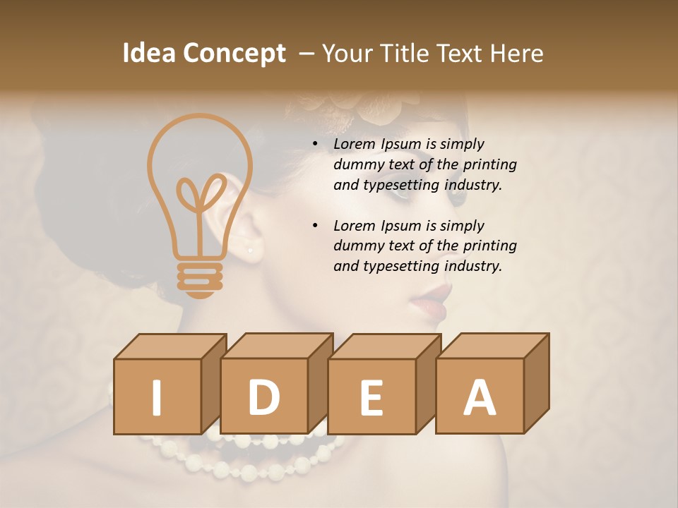 Celebrate Retro Caucasian PowerPoint Template