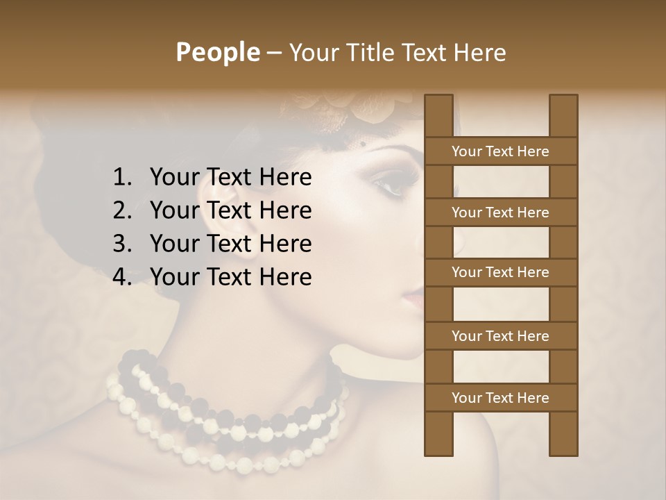 Celebrate Retro Caucasian PowerPoint Template