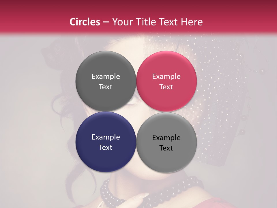 Caucasian Girl Jewellery PowerPoint Template