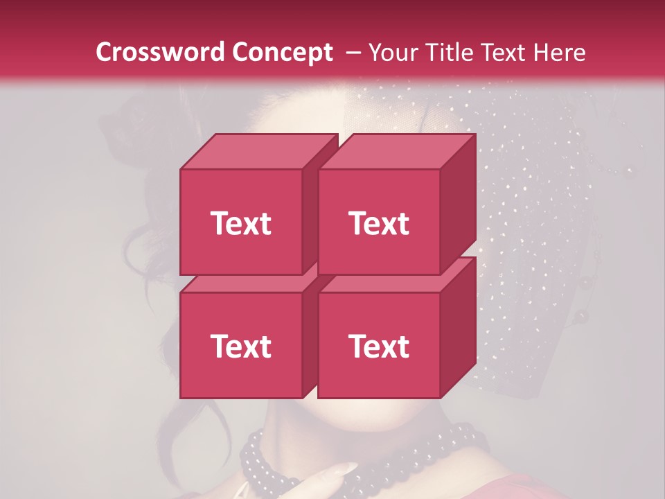 Caucasian Girl Jewellery PowerPoint Template