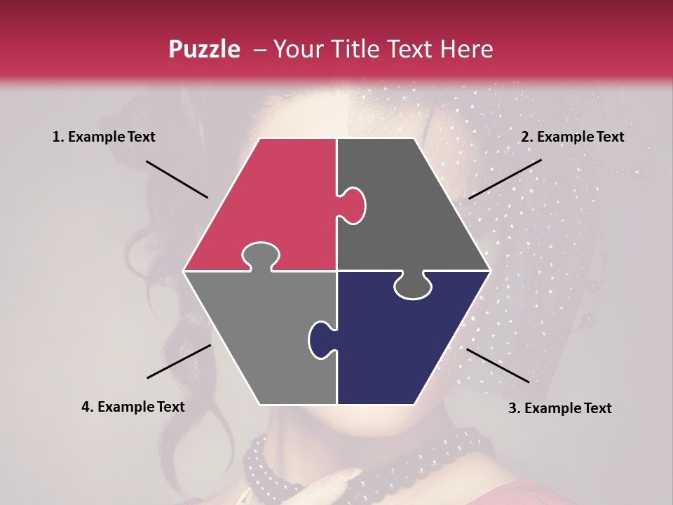 Caucasian Girl Jewellery PowerPoint Template