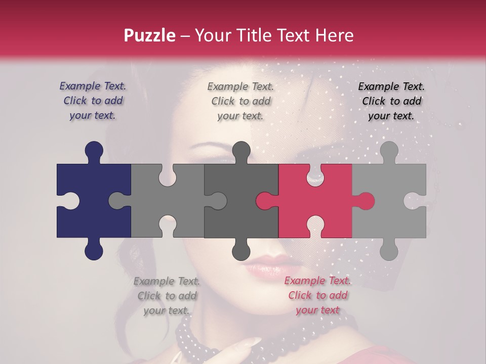 Caucasian Girl Jewellery PowerPoint Template