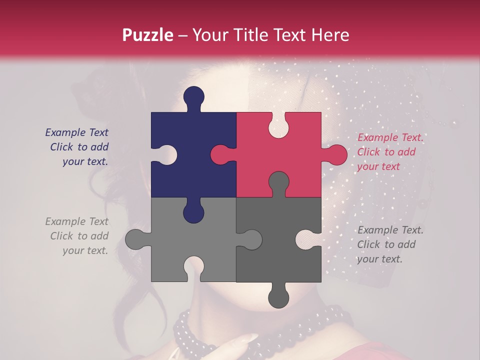 Caucasian Girl Jewellery PowerPoint Template
