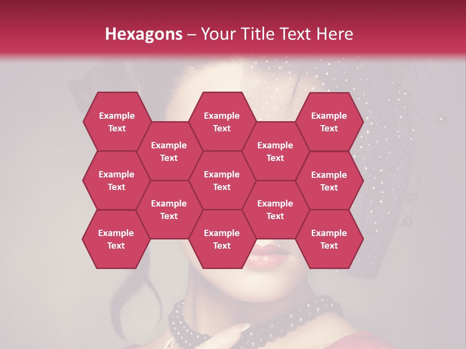 Caucasian Girl Jewellery PowerPoint Template