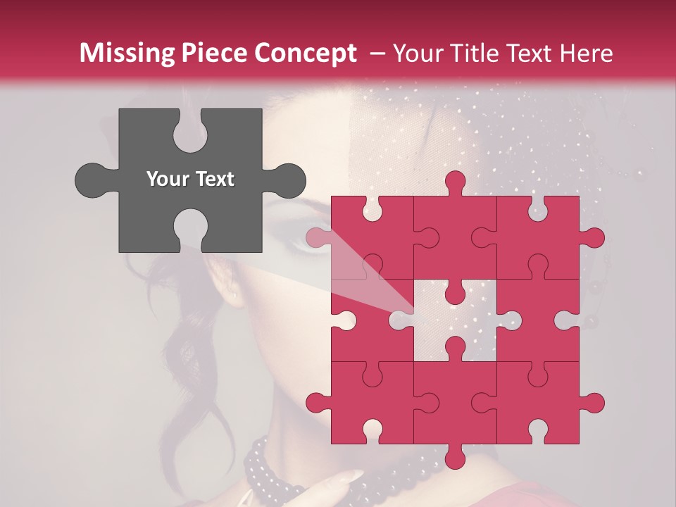 Caucasian Girl Jewellery PowerPoint Template