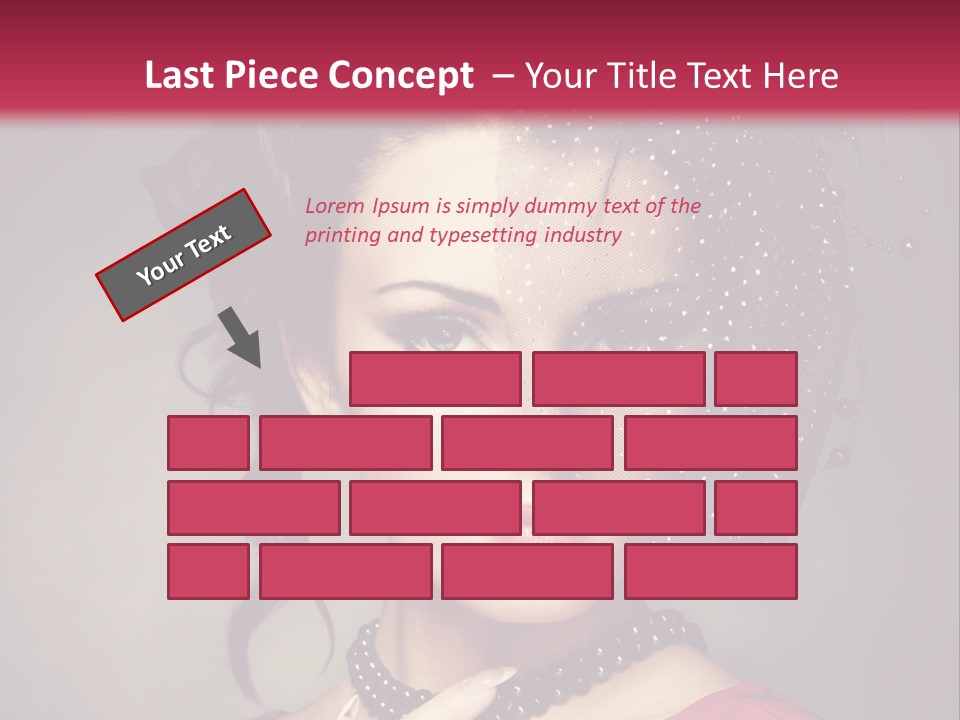 Caucasian Girl Jewellery PowerPoint Template