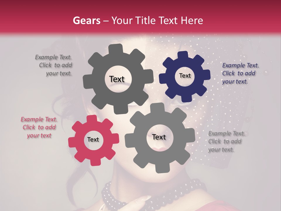 Caucasian Girl Jewellery PowerPoint Template