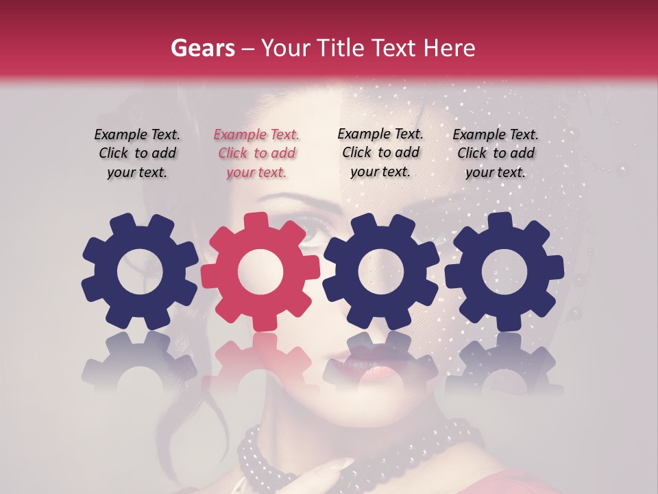 Caucasian Girl Jewellery PowerPoint Template
